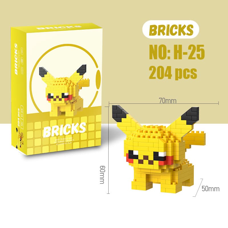 Pikachu Building Blocks Set – Pokemon Anime Collectible (H-25)